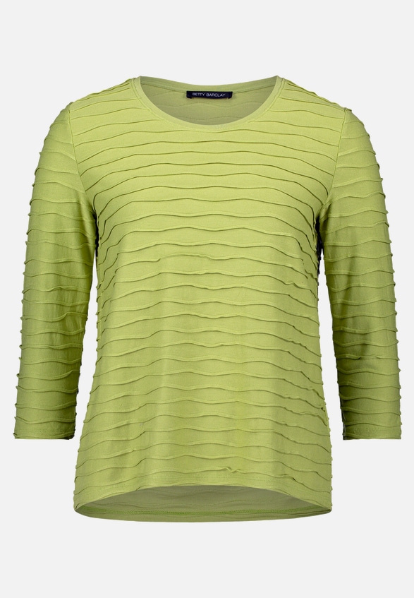 Basic Shirt mit Wellenstruktur / Vorderseite