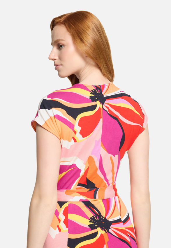 Jerseykleid mit Blumenprint / Detailbild