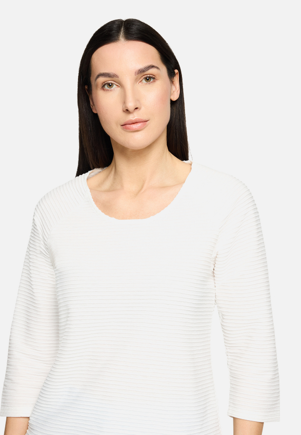 Casual-Shirt mit Rippenstruktur / Detailbild