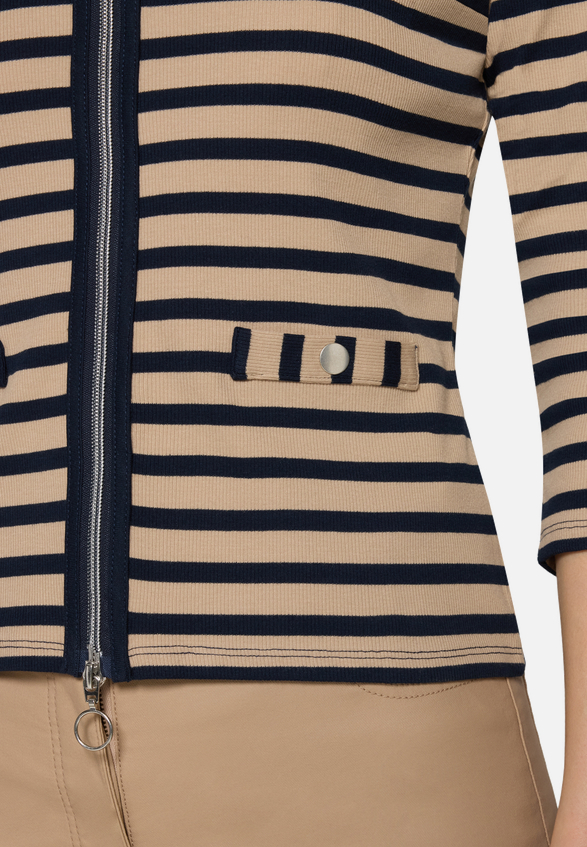 Shirtjacke mit Rippenstruktur / Detailbild