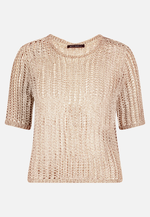 Strickpullover mit Lochmuster / Vorderseite