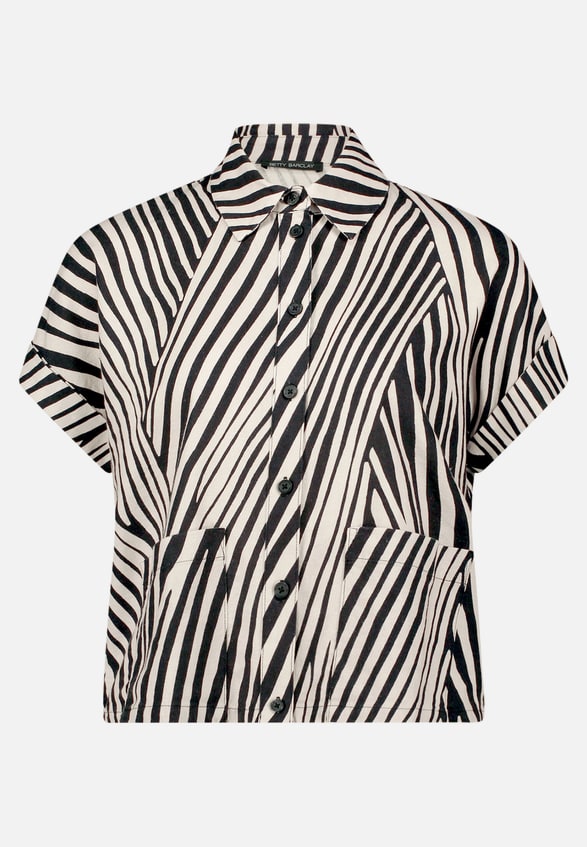 Leinenbluse mit Kragen / Vorderseite