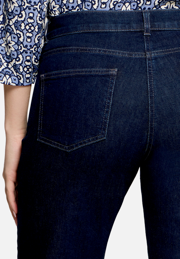 Wideleg Jeans mit Used Waschung  / Detailbild