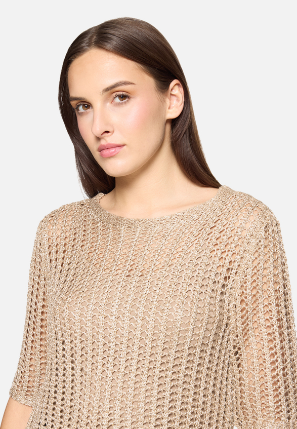 Strickpullover mit Lochmuster / Detailbild