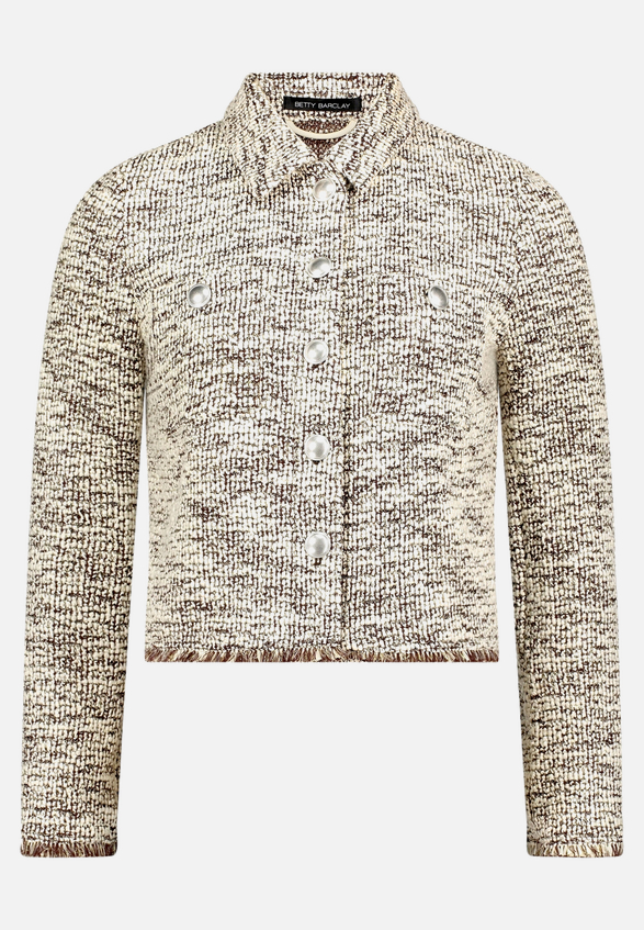 Bouclé-Jacke  mit Knöpfen / Vorderseite
