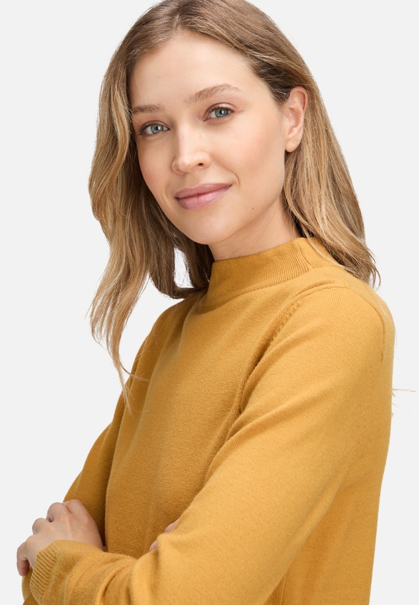 Basic-Strickpullover mit Stehkragen / Detailbild