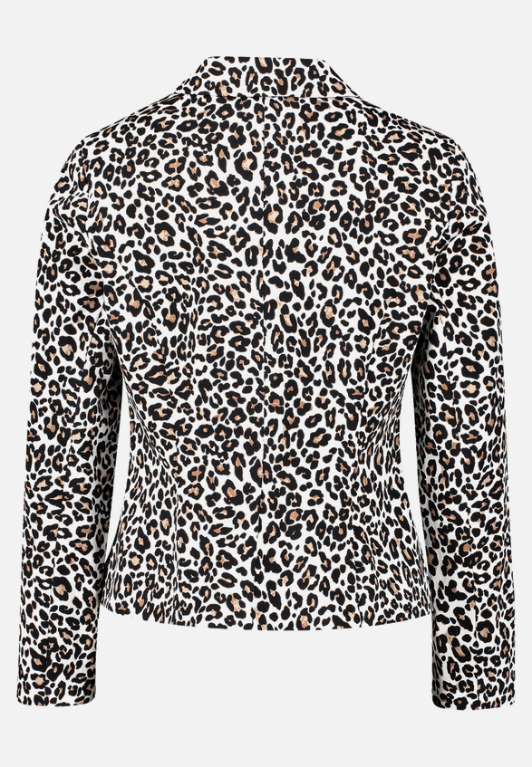 Kurzblazer mit Animalprint / Rückseite