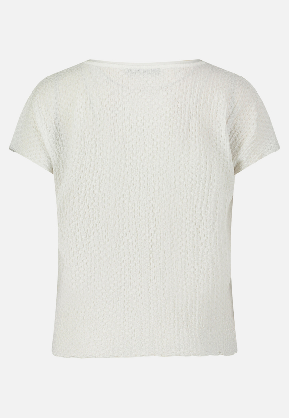 Strukturshirt mit U-Boot-Ausschnitt / Rückseite