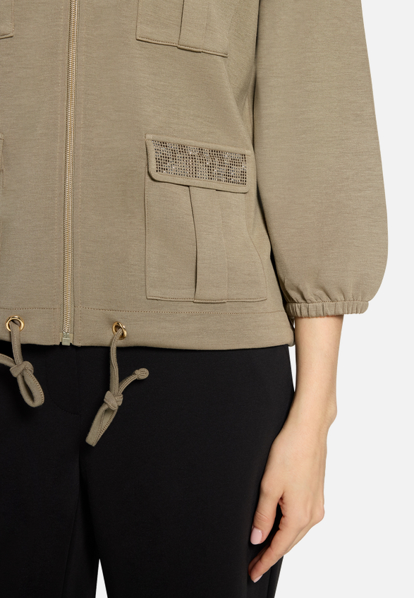 Shirtjacke mit Kapuze / Detailbild