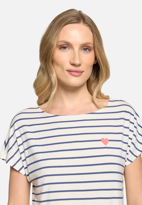 Casual-Shirt mit U-Boot-Ausschnitt / Detailbild