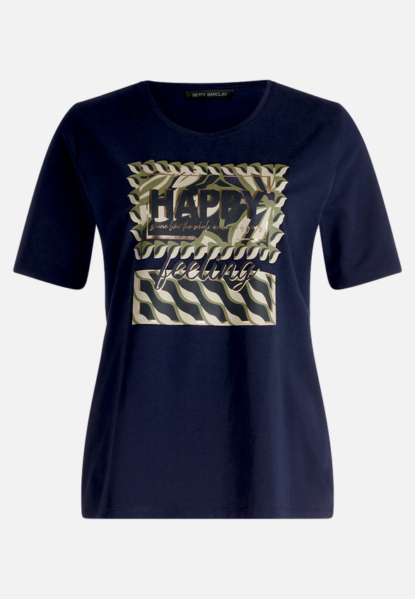 Basic Shirt mit Placement / Vorderseite