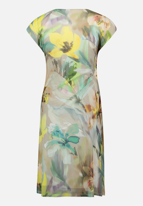Mesh-Kleid mit Raffung / Rückseite
