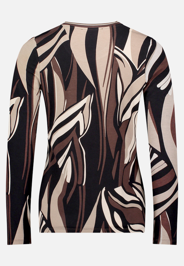 Basic Shirt mit Rippbündchen / Rückseite