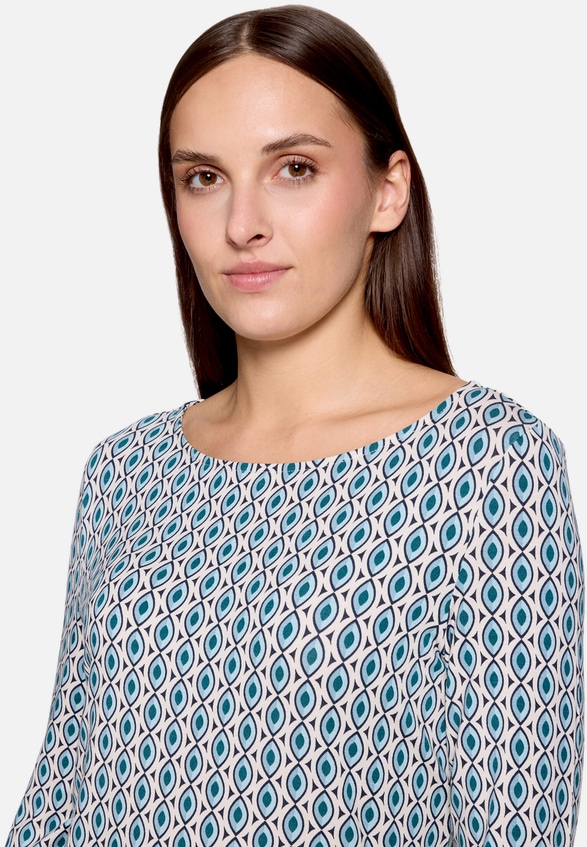 Shirt  3/4 Arm mit grafischem Muster / Detailbild