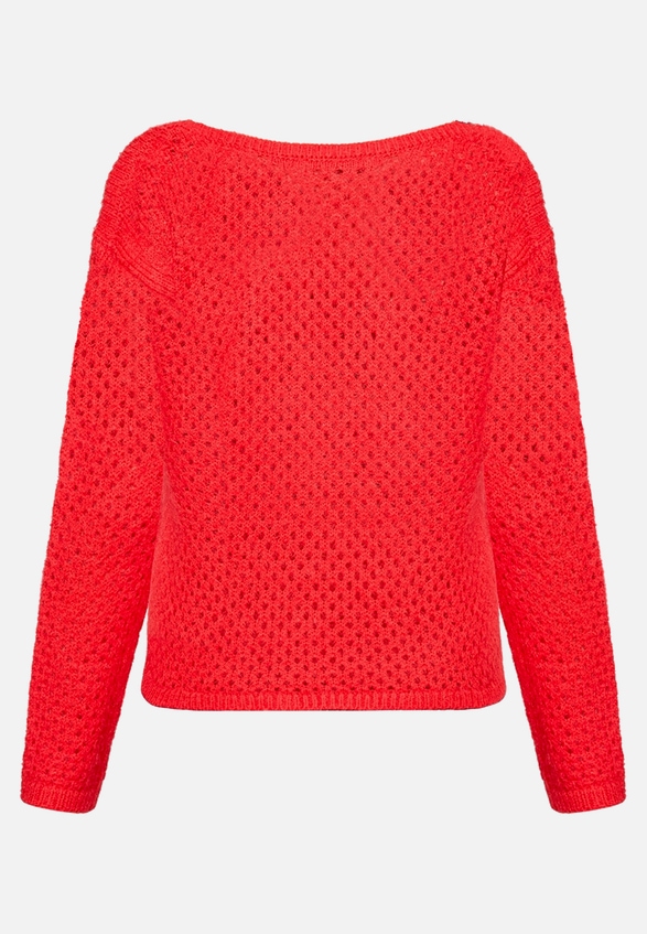 Lochstrick-Pullover langarm / Rückseite
