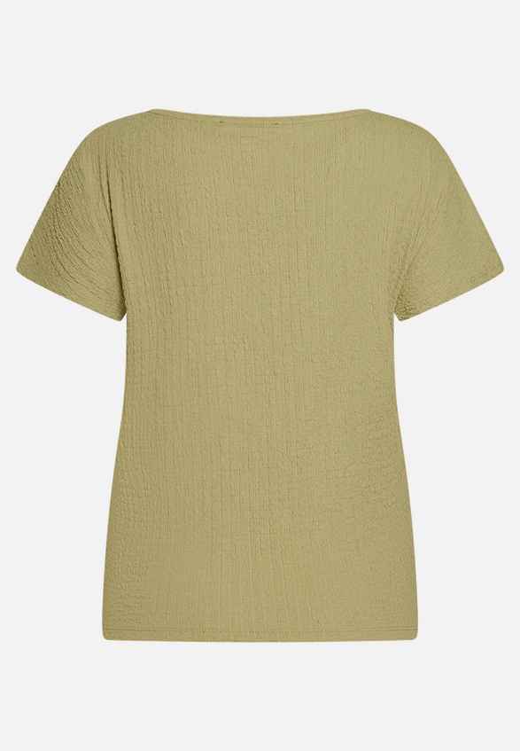 Strukturshirt mit U-Boot-Ausschnitt / Rückseite
