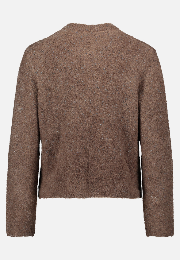 Grobstrickjacke mit Lurexfaden / Rückseite