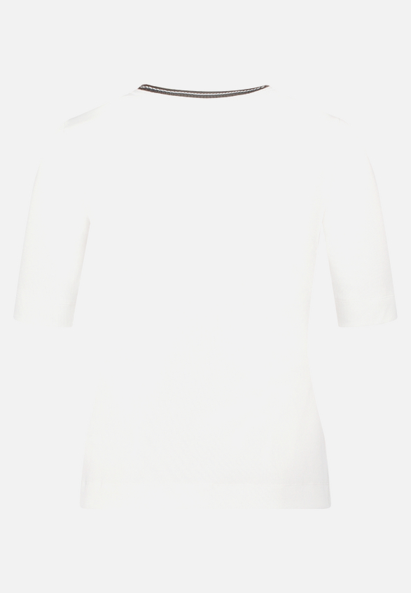Basic Shirt mit Rippenstruktur / Rückseite