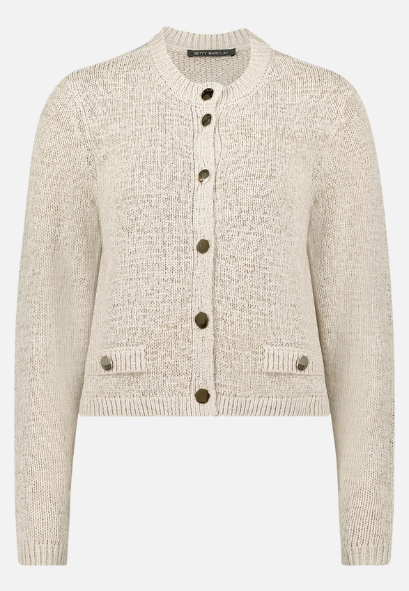 Strick-Cardigan mit aufgesetzten Taschen / Vorderseite