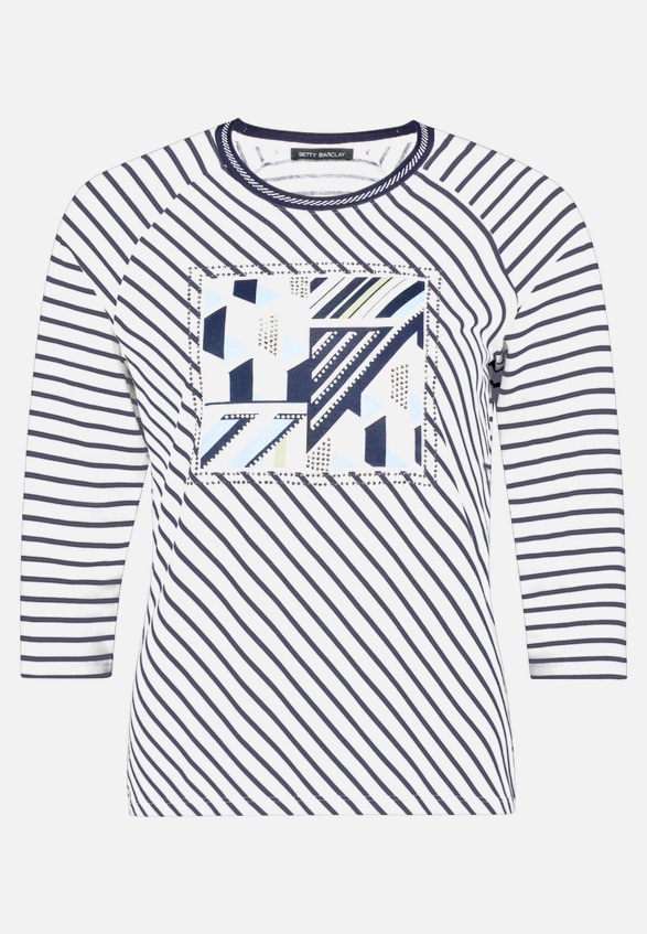 Ringelshirt mit Strass / Vorderseite