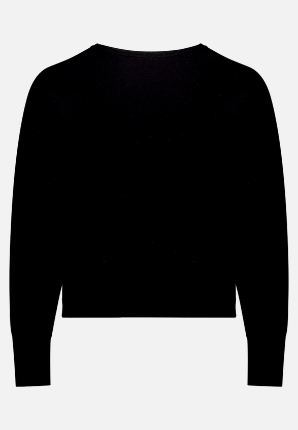 Feinstrickpullover mit Fledermausärmeln / Rückseite