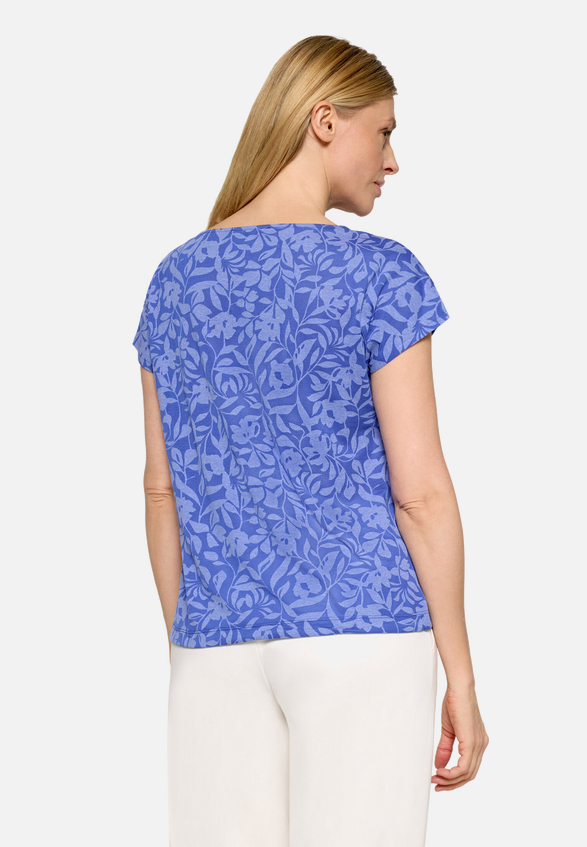 Printshirt mit Tunnelzug / Modellfoto Rückseite