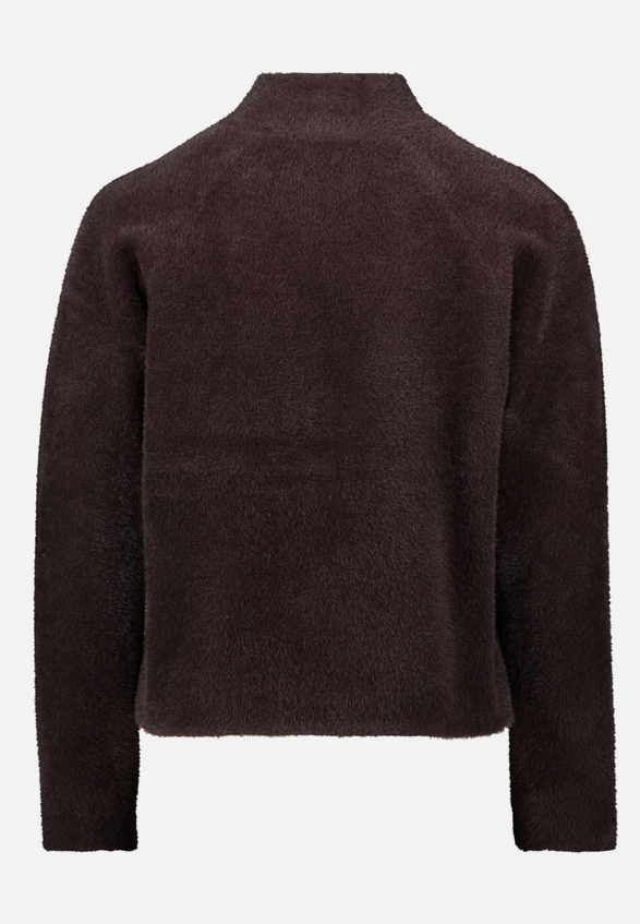 Strick-Cardigan mit Reißverschluss / Rückseite