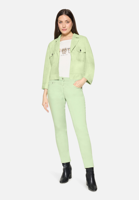 Blazer-Jacke mit 3/4 Arm / Modellfoto Vorderseite (Outfit)