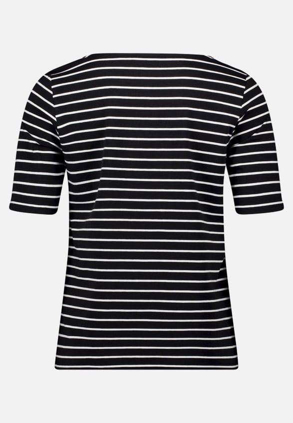 Ringelshirt mit U-Boot-Ausschnitt / Rückseite
