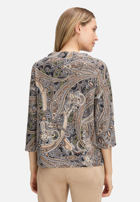 Sweatshirt mit hohem Kragen / Modellfoto Rückseite