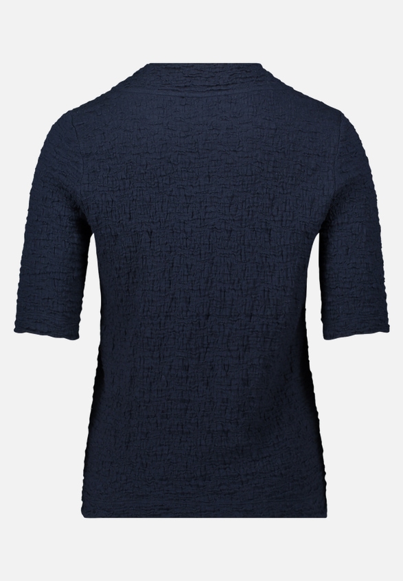 Strukturshirt mit Stehkragen / Rückseite