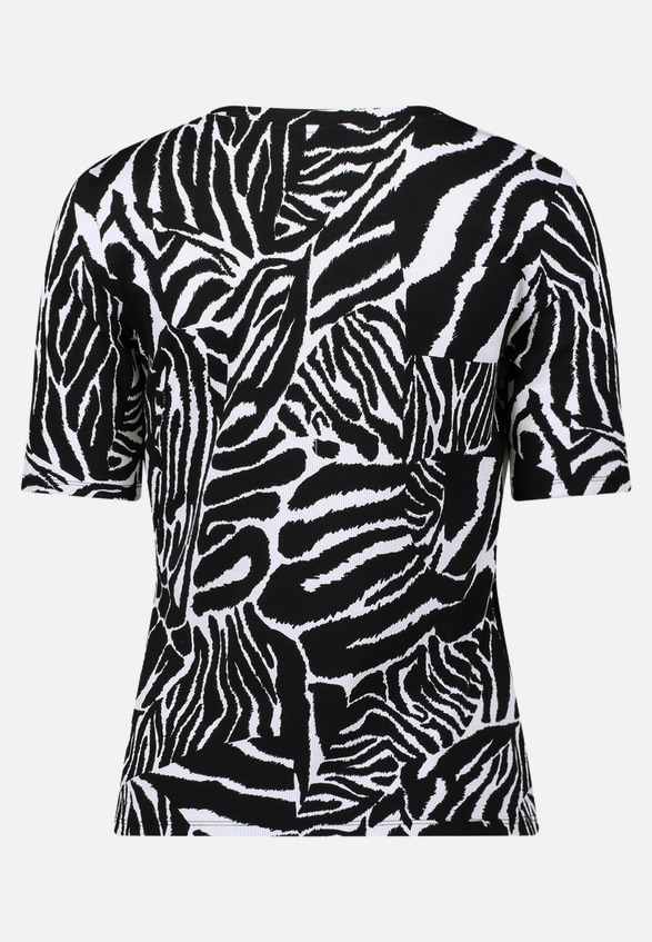 Basic Shirt mit Rippenstruktur / Rückseite