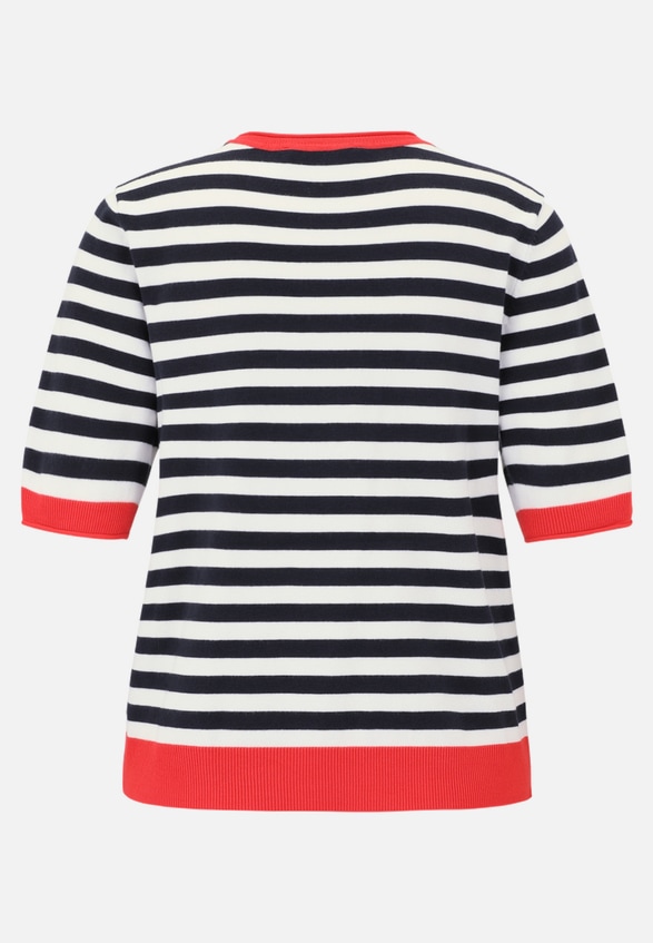 Basic-Pullover mit Streifen / Rückseite