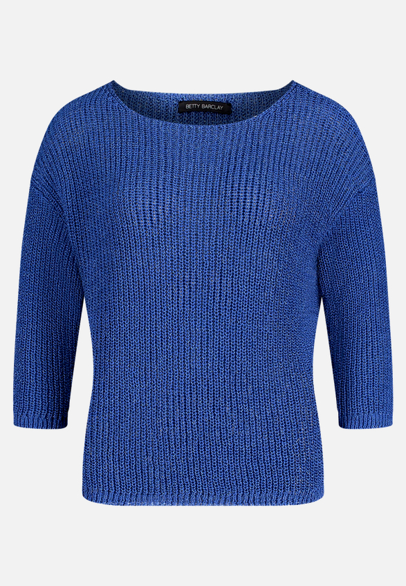 Basic-Strickpullover mit Rippenstruktur / Vorderseite