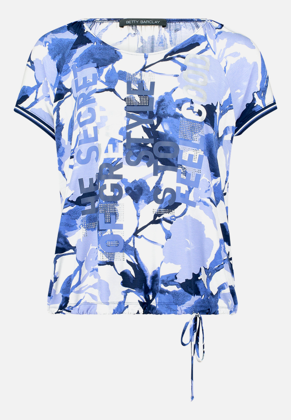 Printshirt mit Raffung / Vorderseite