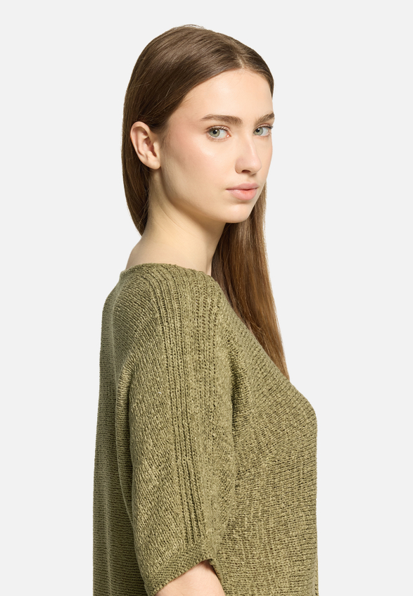 Strickpullover kurzarm / Detailbild