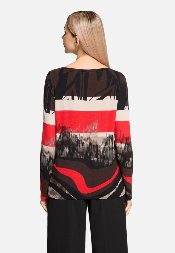 Casual-Shirt mit Gummizug / Modellfoto Rückseite