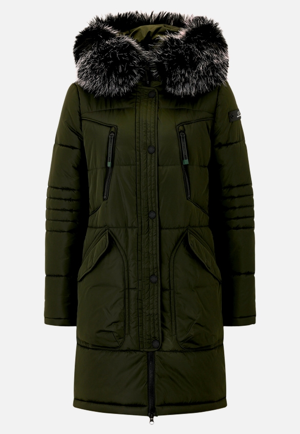 Steppjacke mit Kapuze / Vorderseite