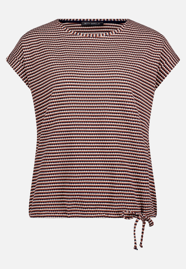 Print-T-Shirt strukturiert mit Tunnelzug / Vorderseite