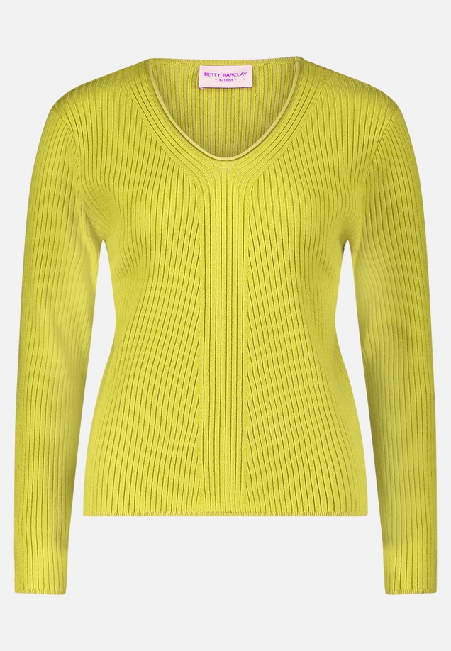 Feinstrickpullover mit Rippenstruktur / Vorderseite