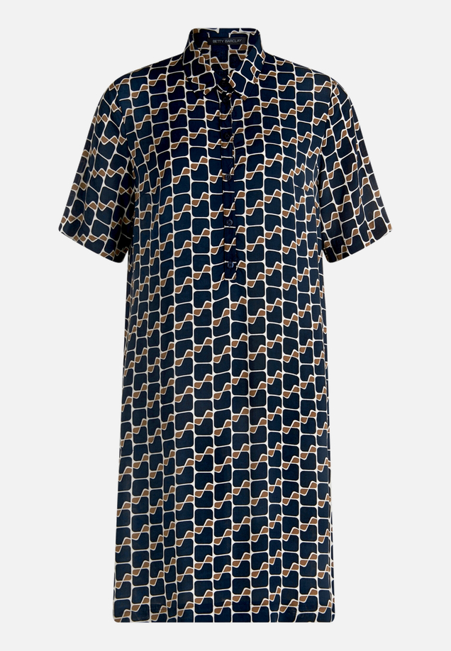 Hemdblusenkleid  mit grafischem Muster  / Vorderseite