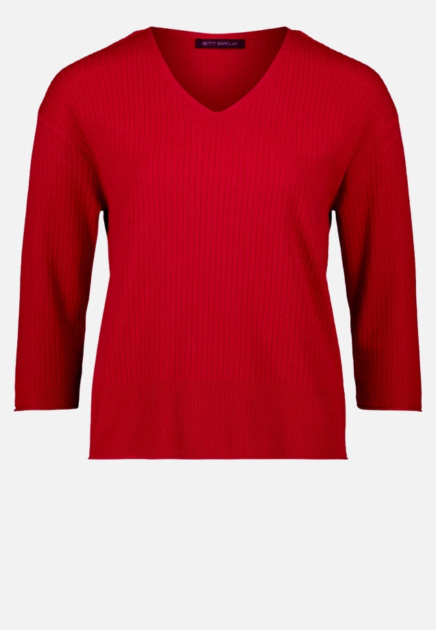 Feinstrickpullover mit V-Ausschnitt / Vorderseite