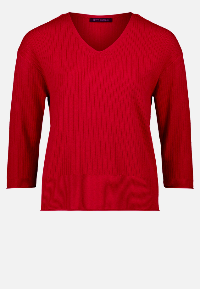 Feinstrickpullover mit V-Ausschnitt / Vorderseite