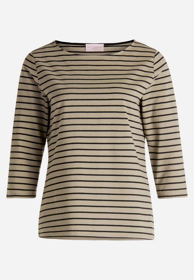 Ringelshirt mit U-Boot-Ausschnitt / Vorderseite