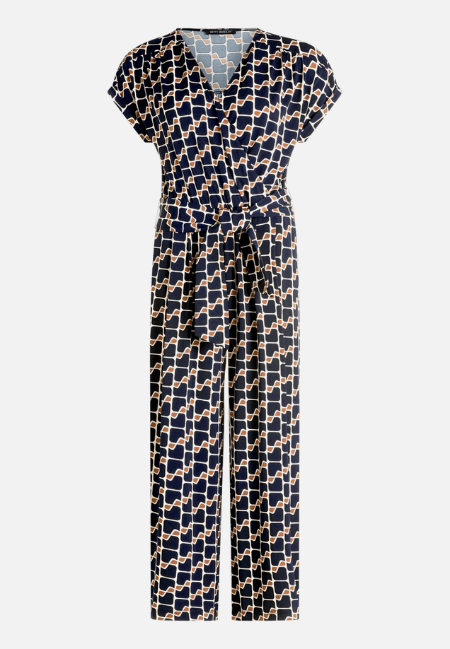 Jumpsuit  kurzarm mit grafischem Muster  / Vorderseite