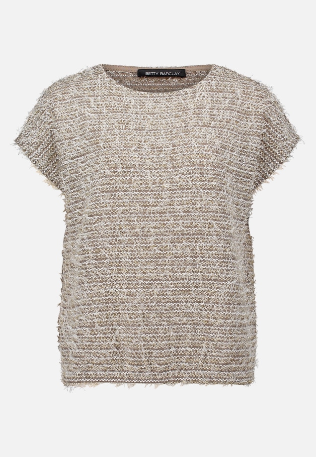 Feinstrickpullover mit Lurexfaden / Vorderseite