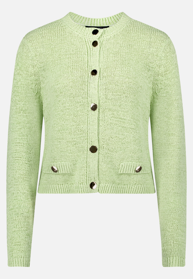 Strick-Cardigan mit aufgesetzten Taschen / Vorderseite