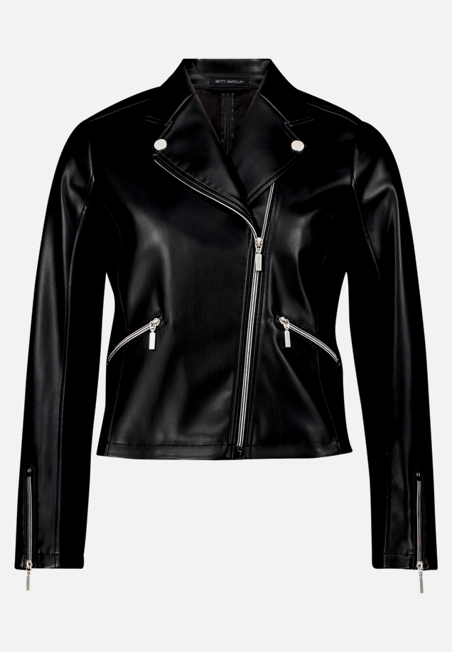 Bikerjacke mit Reißverschluss / Vorderseite