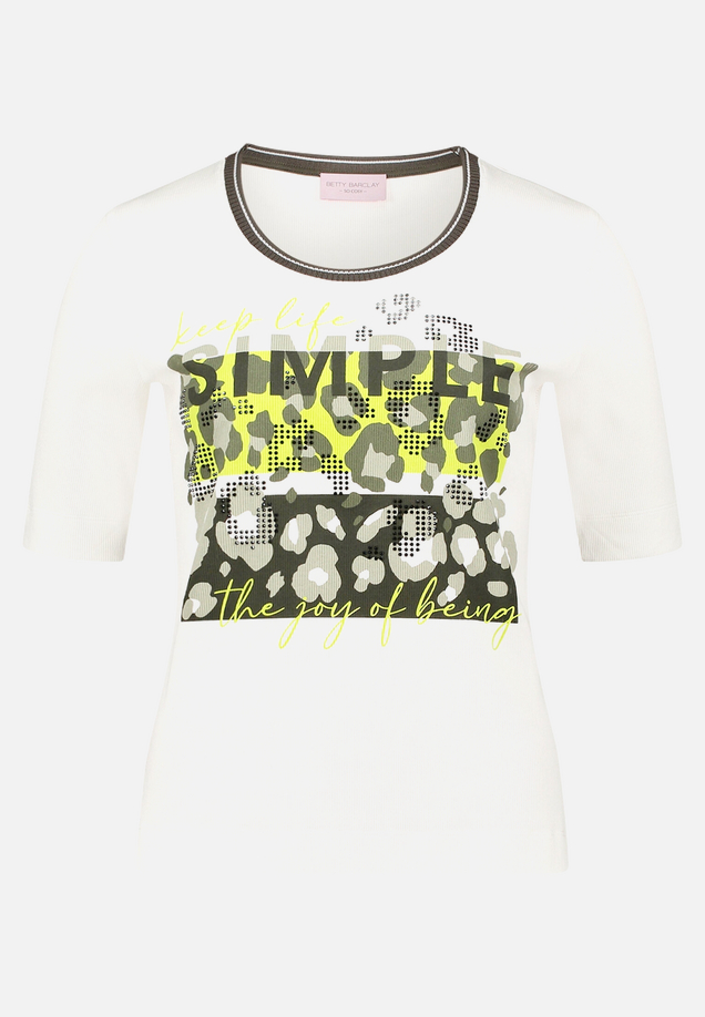 Basic Shirt mit Rippenstruktur / Vorderseite