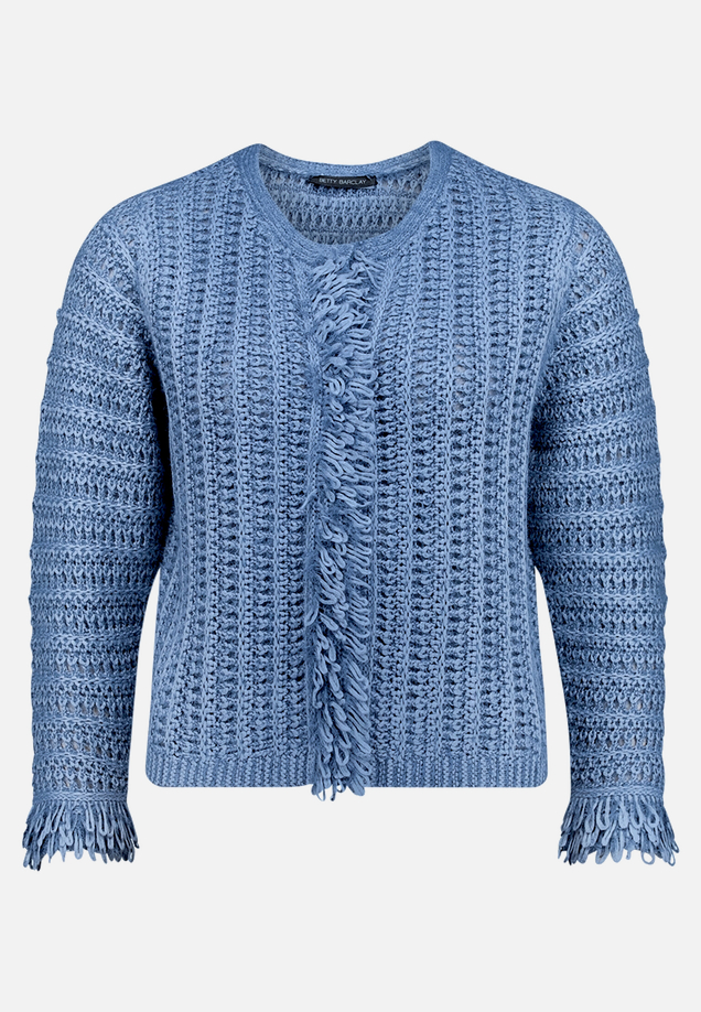 Strickjacke mit Fransen / Vorderseite
